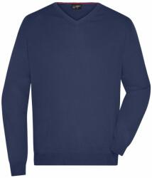 James & Nicholson (Daiber) Férfi pamut pulóver JN659 - Sötétkék | 2XL (1-JN659-1699394)