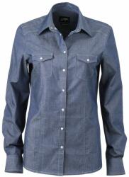 James & Nicholson (Daiber) Női farmer ing JN628 - Világos farmer | 2XL (1-JN628-1715192)