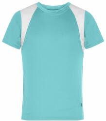 James & Nicholson (Daiber) Gyerek sportos rövid ujjú póló JN397k - Menta / fehér | 2XL (1-JN397K-164496)