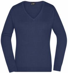 James & Nicholson (Daiber) Női pamut pulóver JN658 - Sötétkék | 2XL (1-JN658-1699347)