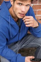 James & Nicholson (Daiber) Férfi cizpáros biopamut felső 8026 - Királykék melírozott | L (1-8026-1780986)