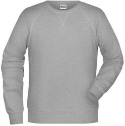 James & Nicholson (Daiber) Férfi kapucni nélküli biopamut felső 8022 - Szürke melírozott | 5XL (1-8022-1782771)