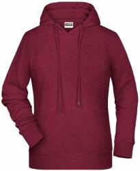James & Nicholson (Daiber) Női kapucnis biopamut felső 8023 - Borvörös melírozott | XL (1-8023-1780416)
