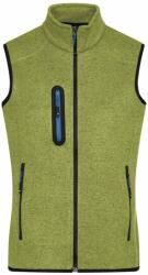James & Nicholson (Daiber) Férfi mellény kötött fleece anyagból JN774 - Kiwi melírozott / királykék | S (1-JN774-1757322)