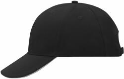 Myrtle Beach (Daiber) 6 paneles reklám sapka MB024 - Fekete / világosszürke | unisex (MB024-6206)