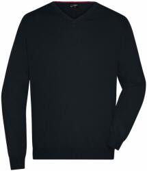 James & Nicholson (Daiber) Férfi pamut pulóver JN659 - Fekete | XL (1-JN659-1699363)