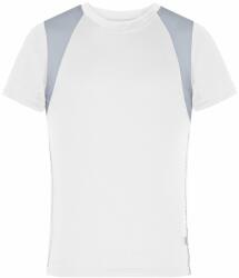 James & Nicholson (Daiber) Gyerek sportos rövid ujjú póló JN397k - Fehér / ezüst | 2XL (1-JN397K-164508)
