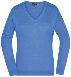 James & Nicholson (Daiber) Női pamut pulóver JN658 - Jégkék | 2XL (1-JN658-1709542)