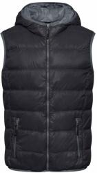 James & Nicholson (Daiber) Könnyű férfi pelyhes mellény JN1062 - Fekete / szürke | XL (1-JN1062-1701363)