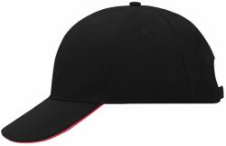 Myrtle Beach (Daiber) 6 paneles reklám sapka MB024 - Fekete / piros | unisex (MB024-6209)