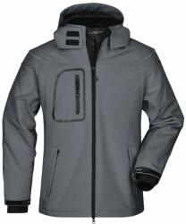 James & Nicholson (Daiber) Férfi téli softshell kabát JN1000 - Sötétszürke | XXL (1-JN1000-1696101)