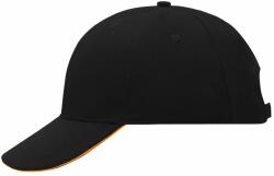 Myrtle Beach (Daiber) 6 paneles reklám sapka MB024 - Fekete / narancssárga | unisex (MB024-119783)