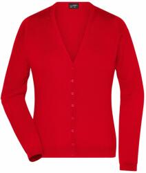 James & Nicholson (Daiber) Női pamut pulóver JN660 - Piros | XL (1-JN660-1699428)