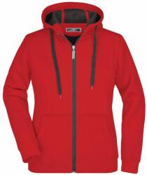 James & Nicholson (Daiber) Női kétszínű felső JN354 - Piros / sötétszürke | 2XL (1-JN354-100074)