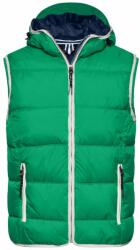 James & Nicholson (Daiber) Férfi mellény kapucnival JN1076 - Írzöld / fehér | 2XL (1-JN1076-1714128)