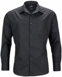 James & Nicholson (Daiber) Férfi hosszú ujjú ing JN642 - Fekete | 2XL (1-JN642-1748282)