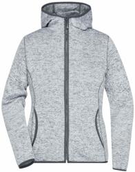 James & Nicholson (Daiber) Női cipzáros kapucnis felső JN588 - Világos melírozott / sötétszürke | XL (1-JN588-1698493)