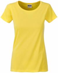 James & Nicholson (Daiber) Klasszikus női biopamut póló 8007 - Sárga | M (1-8007-1754872)