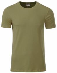Daiber Tricou clasic pentru bărbați din bumbac organic 8008 - Khaki | XL (8008-1755203)
