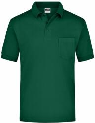 James & Nicholson Tricou pentru bărbați polo cu buzunar JN026 - Închisă verde | M (1-JN026-51646)