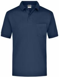 James & Nicholson Tricou pentru bărbați polo cu buzunar JN026 - Albastru închis | L (1-JN026-51622)