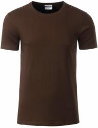 Daiber Tricou clasic pentru bărbați din bumbac organic 8008 - Maro | L (8008-1755137)