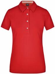 James & Nicholson Tricou polo elegant pentru femei JN969 - Roșie / roșie / albă | XL (1-JN969-1714278)