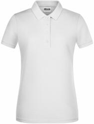 Daiber Tricou polo pentru femei din bumbac organic 8009 - Albă | 2XL (8009-1755429)