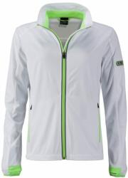 Daiber Jachetă sport softshell de damă JN1125 - Albă / verde deschis | XL (JN1125-1748985)