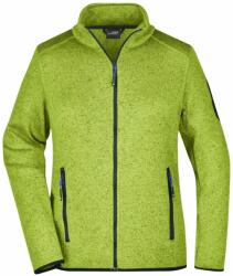 Daiber Jachetă de damă din fleece tricotat JN761 - Kiwi prespălat / albastru regal | S (JN761-1735044)
