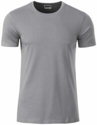 Daiber Tricou clasic pentru bărbați din bumbac organic 8008 - Gri oțel | L (8008-1755292)