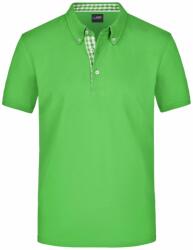 James & Nicholson Tricou polo elegant pentru bărbați JN964 - Limo verde / limo verde / albă | L (1-JN964-1700705)