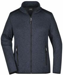 Daiber Jachetă de damă din fleece tricotat JN761 - Gri închis prespălat / argintiu | M (JN761-1735060)