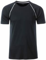 Daiber Tricou funcțional pentru bărbați JN496 - Neagră / albă | S (JN496-1752156)