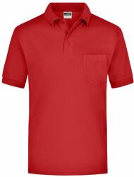 James & Nicholson Tricou pentru bărbați polo cu buzunar JN026 - Roșie | XXXL (1-JN026-160446)
