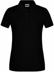 Daiber Tricou polo pentru femei din bumbac organic 8009 - Neagră | L (8009-1755322)