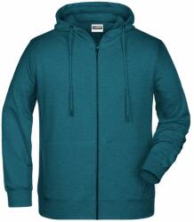Daiber Hanorac pentru bărbați cu fermoar din bumbac bio 8026 - Petrol prespălat | 4XL (8026-1783062)