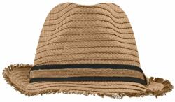 Myrtle Beach Pălărie de vară din paie MB6703 - Caramel / neagră | L/XL (MB6703-1767814)