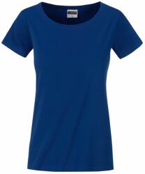 Daiber Tricou clasic de damă din bumbac organic 8007 - Albastru regal închis | XS (8007-1754730)