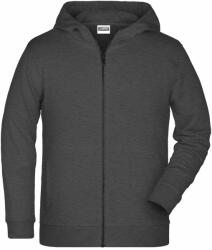 Daiber Hanorac pentru copii cu fermoar din bumbac bio 8026k - Negru prespălat | XL (8026K-1781041)