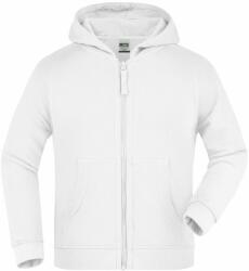 Daiber Hanorac pentru copii cu fermoar și glugă JN059k - Albă | XL (JN059K-146068)