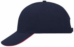 Daiber Șapcă promoțională cu 6 panele tip sandwich MB024 - Albastru închis / roșie | uni (MB024-4052)
