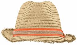 Myrtle Beach Pălărie de vară din paie MB6703 - De paie / oranj | S/M (MB6703-1767819)