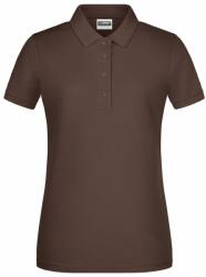 Daiber Tricou polo pentru femei din bumbac organic 8009 - Maro | 2XL (8009-1755334)