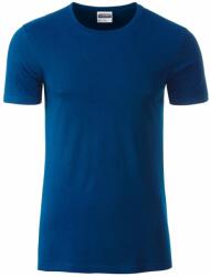 Daiber Tricou clasic pentru bărbați din bumbac organic 8008 - Albastru regal închis | 2XL (8008-1755169)