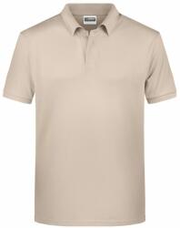 Daiber Tricou polo pentru bărbați din bumbac organic 8010 - Stone | 2XL (8010-1755534)