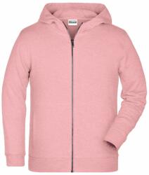 Daiber Hanorac pentru copii cu fermoar din bumbac bio 8026k - Roz prespălat | 2XL (8026K-1781133)