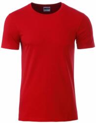 Daiber Tricou clasic pentru bărbați din bumbac organic 8008 - Roșie | S (8008-1755270)