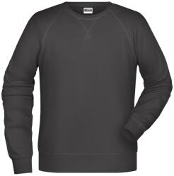 James & Nicholson (Daiber) Hanorac pentru bărbați fără glugă din bumbac bio 8022 - Grafit | XXXXL (1-8022-1782768)