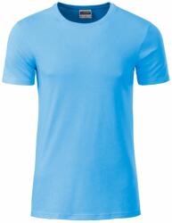 Daiber Tricou clasic pentru bărbați din bumbac organic 8008 - Albastru ceruleu | XL (8008-1755283)